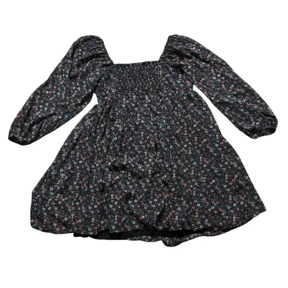 Lucky Brand Floral Print Long Sleeve Minidress Womens Size Medium New with tag